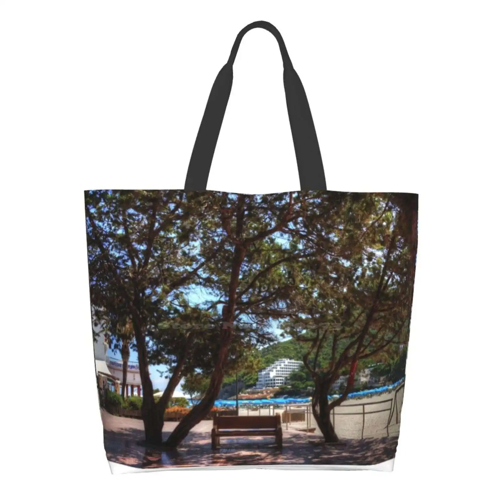 

Ibiza Shade High Quality Large Size Tote Bag Cala Llonga Ibiza Cala Llonga Balearic Balearic Islands Cala Llonga Beach Beach