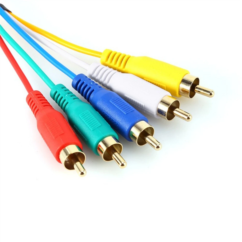 1 5 м HDMI-совместимый с 5RCA кабелем Plug &amp play 1080p Аудио видео компонентный конвертер |