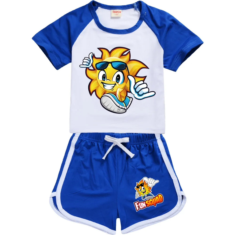 Комплект летней одежды для девочек и мальчиков 2022 Веселая Детская Спортивная