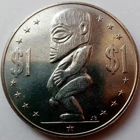 

Новые монеты на Острова Кука, 1 юань, диаметр 1983 мм, 38,7 мм