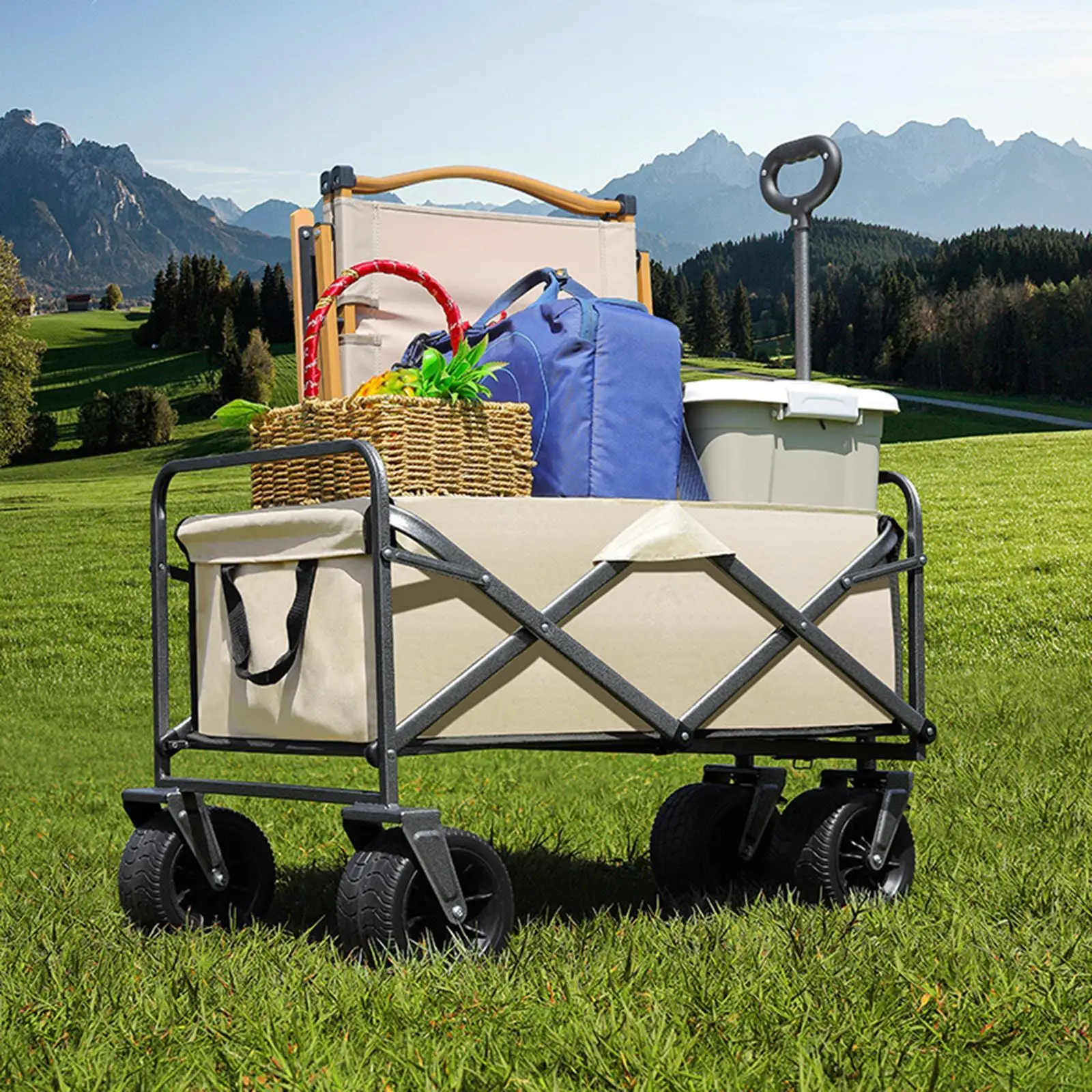 Складная тележка для кемпинга легкая продуктовая Тележка ручная спорта рыбалки
