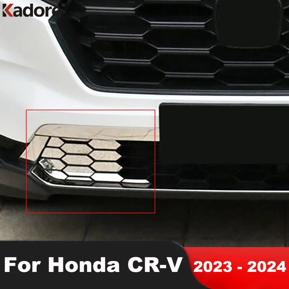 

Передняя Нижняя решетка гриля для Honda CRV CR-V 2023 2024 из нержавеющей стали, отделка нижней решетки, молдинговая наклейка, автомобильные аксессуары