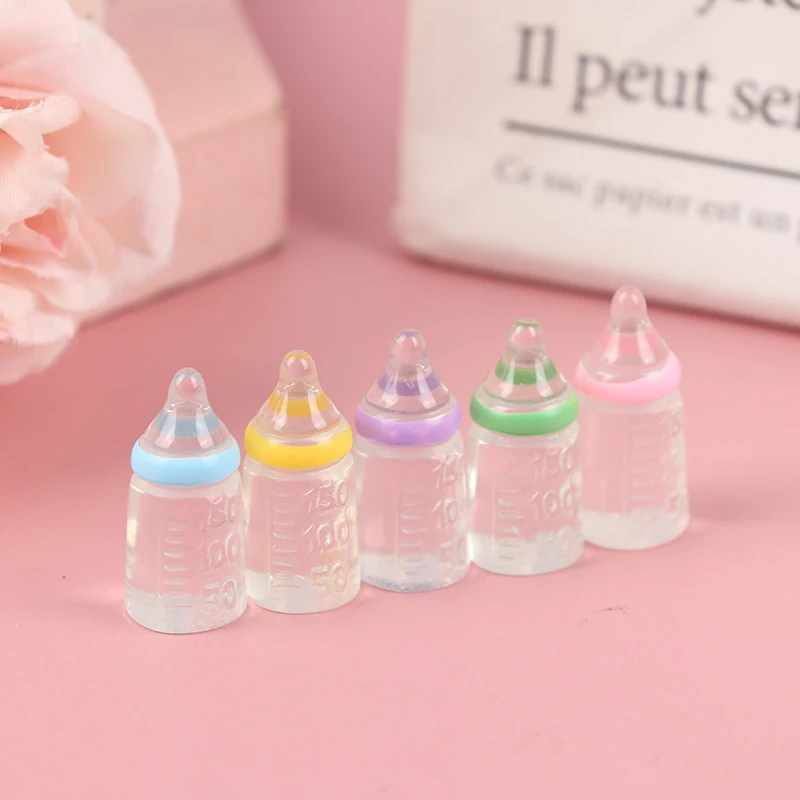 

Cute 1:12 Simulation Mini Milk Bottle Feeding Bottles Miniature Baby Bottle DIY Dollhouse Miniature Accessories