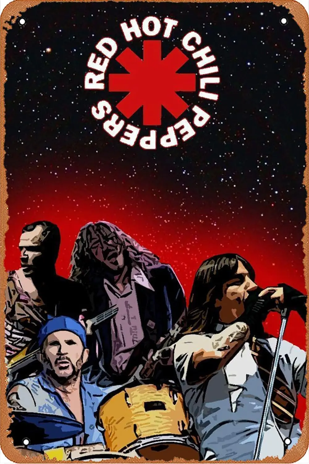 Плакат Rhcp Bnd (2) Новинка Metl Sgn Ретро Wll Декор для дома Gte Grden Brs Resturnts Cfes Office Store Pubs Club Gft
