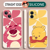cute winnie lotso bear phone csae for funda iphone 11 case 12 13 pro max 12 13 mini x xs xr max 6 6s 7 8 plus silicone celular