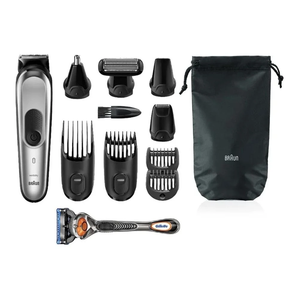 Триммер для лица Braun MGK 7221 Li-ion аккумулятор серебристый |