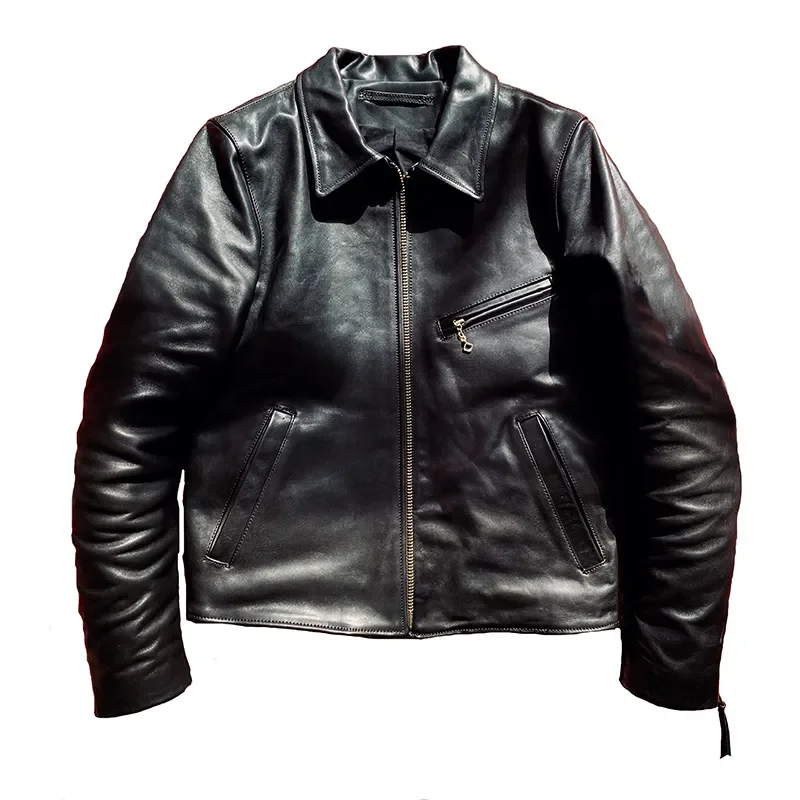 

leather jacket blouson aviateur cuir homme jaqueta masculina couro legitimo chamarras de cuero para hombre leather jacket men