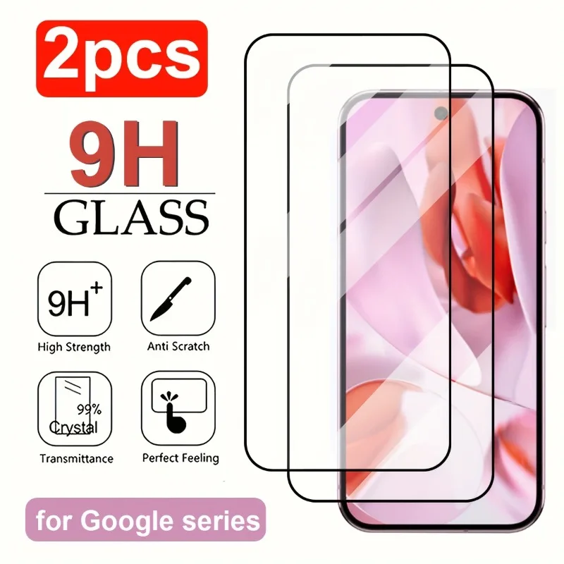 2 шт. защитное стекло из закаленного стекла с полным покрытием для Google Pixel 9 9Pro XL 8 8a