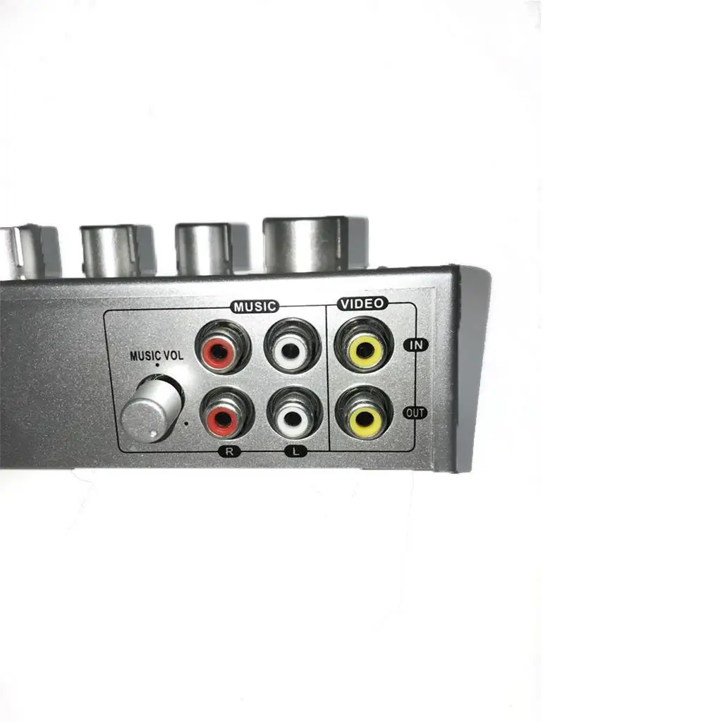 

Звук для караоке эхо-смеситель с двухканальным микрофоном, серебристый