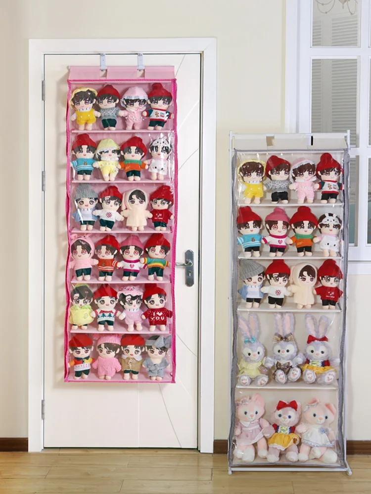 ć za drzwiami Wisząca torba do przechowywania lalek Pluszowa szafka na zabawki Organizując lalkę z kreskówek Pyłoszczelne gospodarstwo domowe