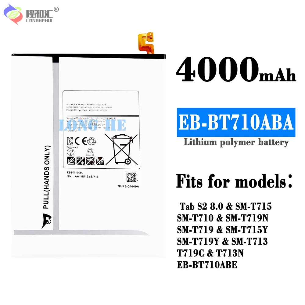 SAMSUNG Original Tablet EB-BT710ABA EB-BT710ABE 4000mAh battery For Samsung Galaxy Tab S2 8.0 SM-T710 T713 T715 T719C T713N