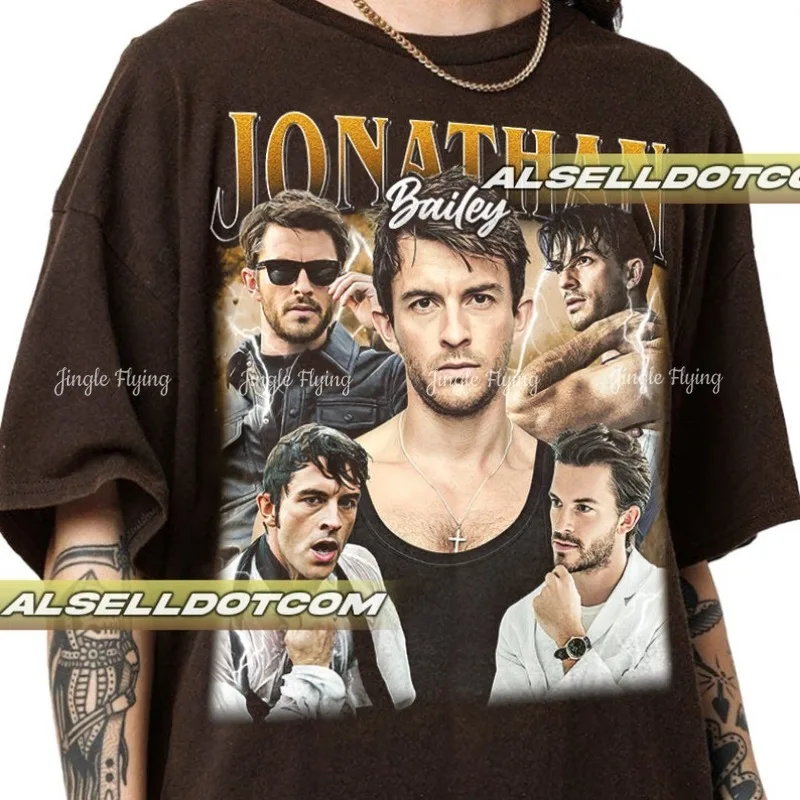 Jonathan Bailey винтажная футболка из хлопка