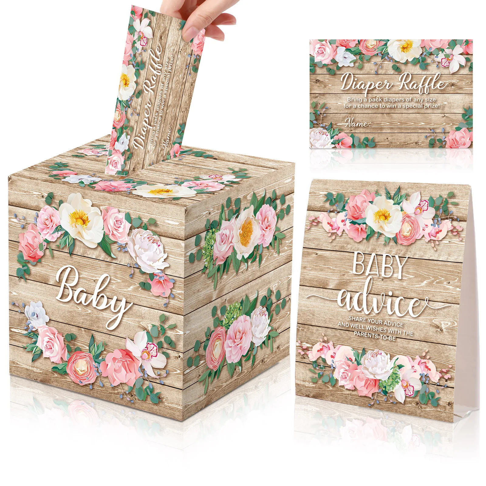 

Forest Theme Baby Shower Advice Party Baby Baptism Vote Card Box Game Decoration