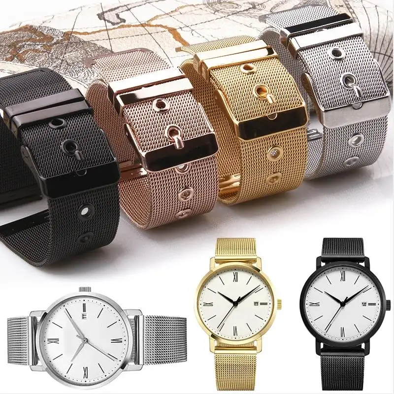 

20mm 22mm Stainless Steel Watch Band for Galaxy Watch 42mm 46mm Mesh Milanese Loop Smart Watch Strap Pin Buckle Quick Release
