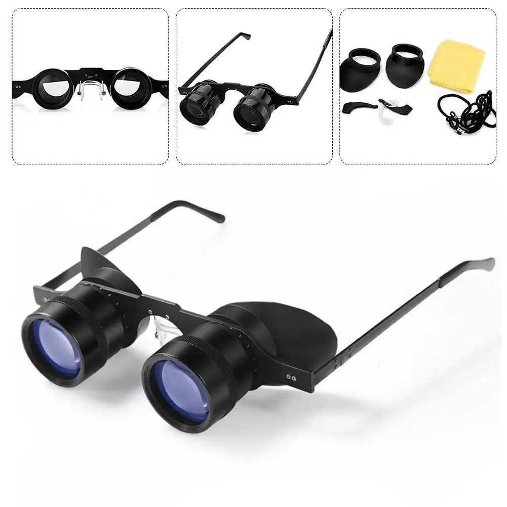 

New 10x34 Glasses Fishing 66g Ultralight Hand Free Box Package Night ARE4 Protective Telescope With Vision Binoculars Teles D5X9