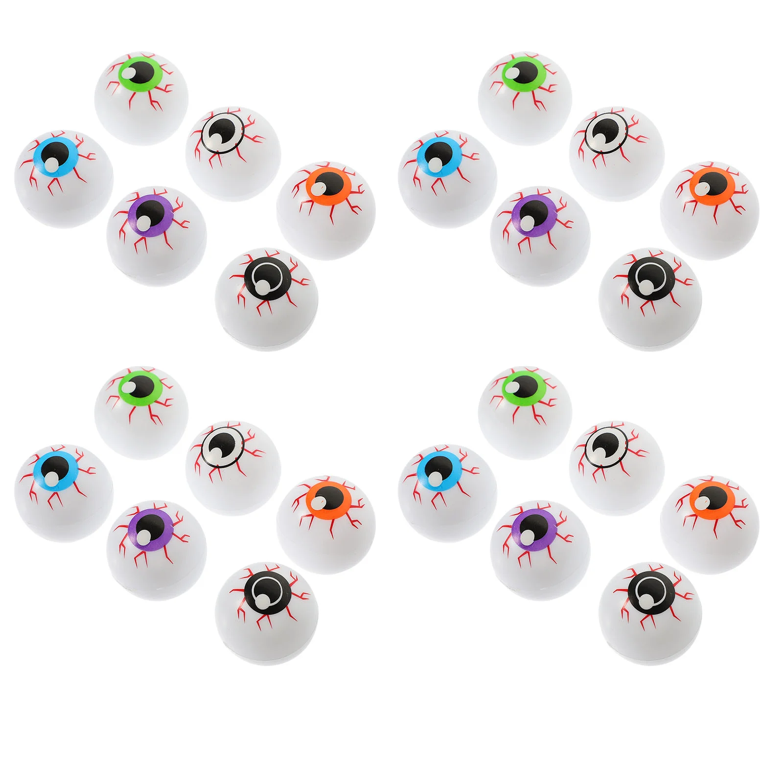 

24 Pcs Halloween Eyeballs Home Decor Bounce Bouncy Make Mystic Plastic Colorful Toy Scary