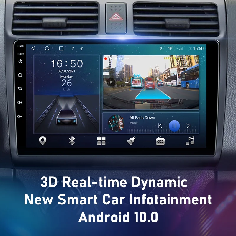 Автомагнитола на Android 11 с экраном для Suzuki Swift 2003-2010 стереоприемник Carplay видео