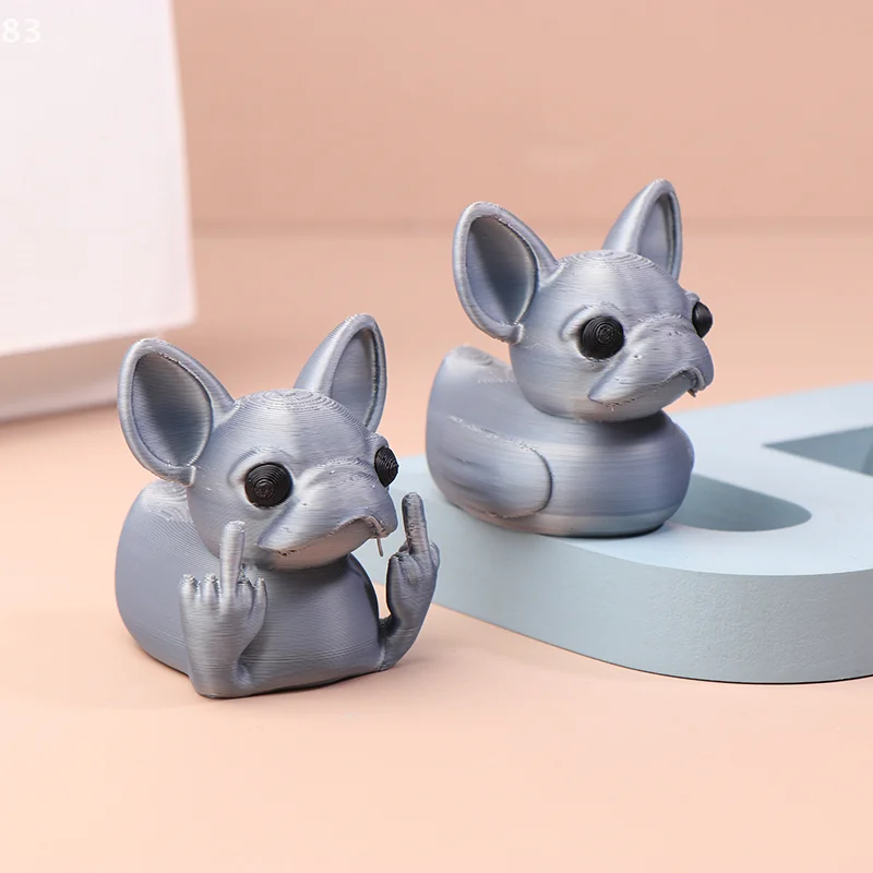 Средний палец французский бульдог утка украшения для домашнего настольного