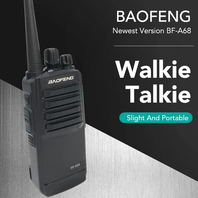 

Baofeng BF-A68 Walkie Talkie Long Distance UHF 400-470 MHz Ham Radios 16 Channels Dual Band 50 Groups CTCSS