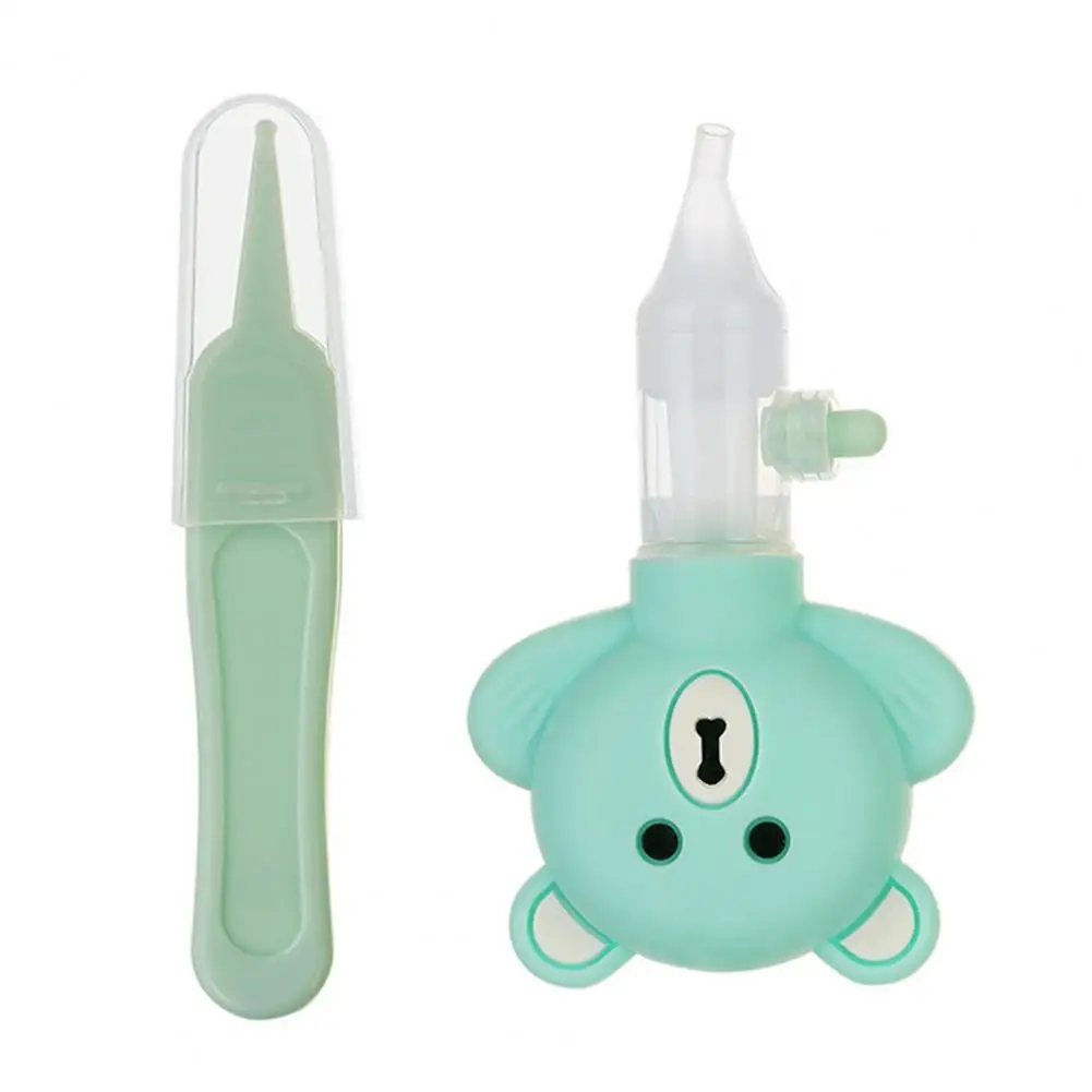 

1 Set Snot Sucker Cartoon Shape Silicone Easy Cleaning Baby Safety Nose Cleaner Baby Nasal Aspirator Baby Supplies