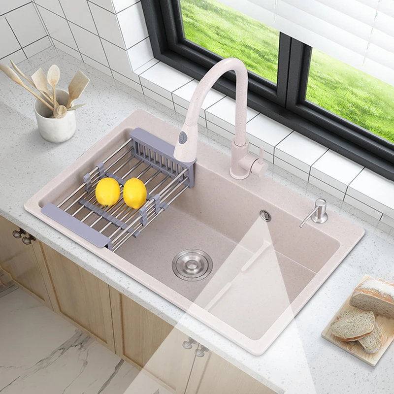 

Drain Pipe Kitchen Sink Bathroom Basket Quartz Undermount Double Bowl Kitchen Sink Filter Accessories Cocina Home Improvement