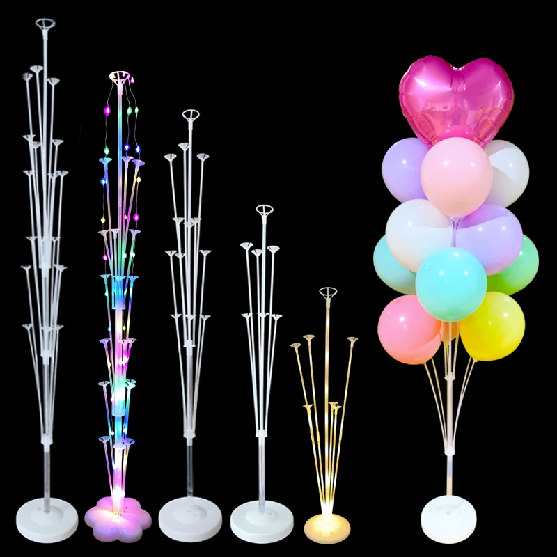 

1Set 7 Tubes Balloon Stand Balloon Holder Column Confetti Balloons Baby Shower Birthday Party Wedding Xmas Decoration Supplies