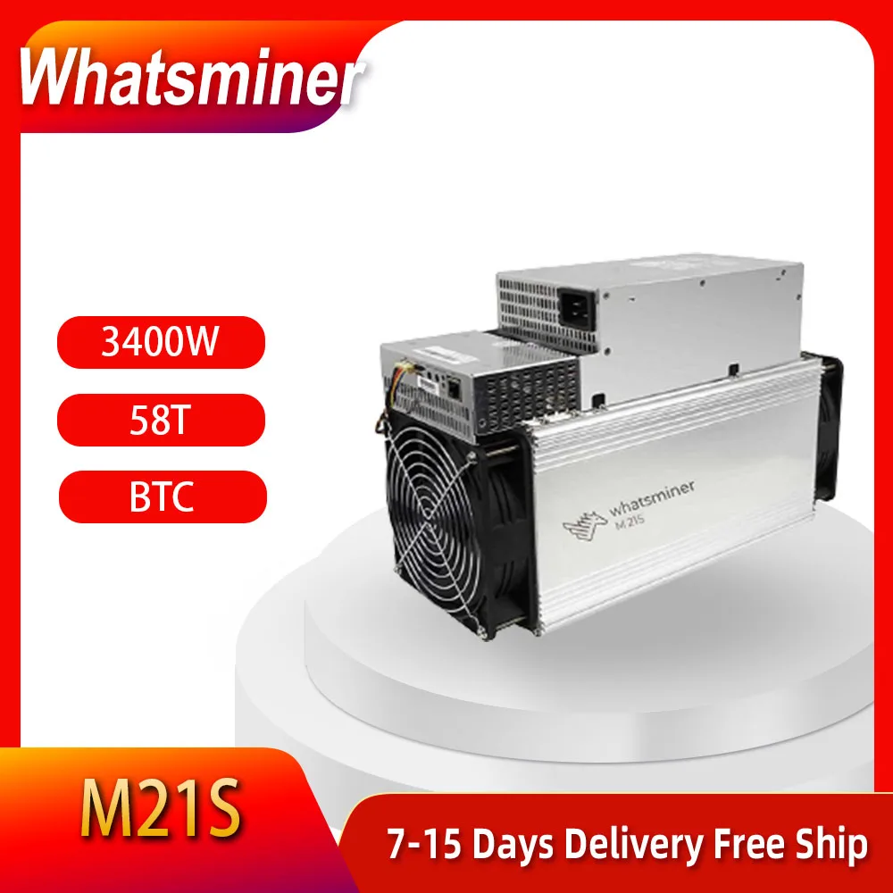 

WhatsMiner - mineur BCH M21S 50T/hs, 52T/hs,54T/hs,56T/hs,58T/hs, с PSU, plus économique que M20S M31 Antminer S19pro S17 Z15