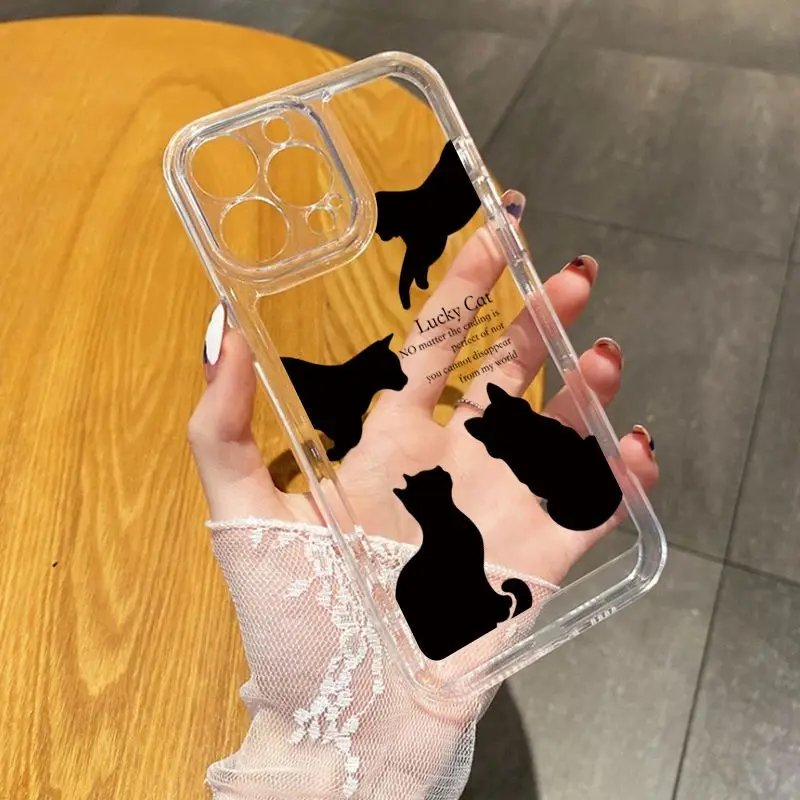 Улучшенный прозрачный чехол для телефона iPhone 11 12 13 14 15 16 Pro Max Plus Обложка