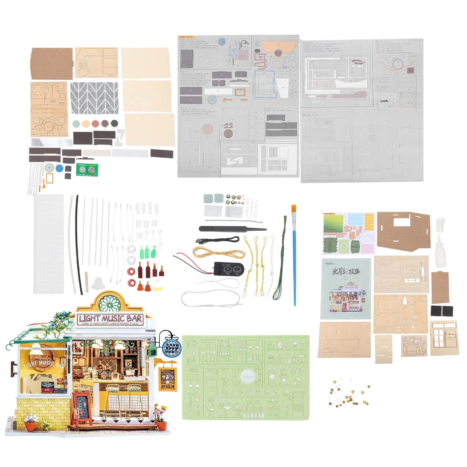 

DIY Mini House Model Handcrafted Mini House Miniature House Model Kids