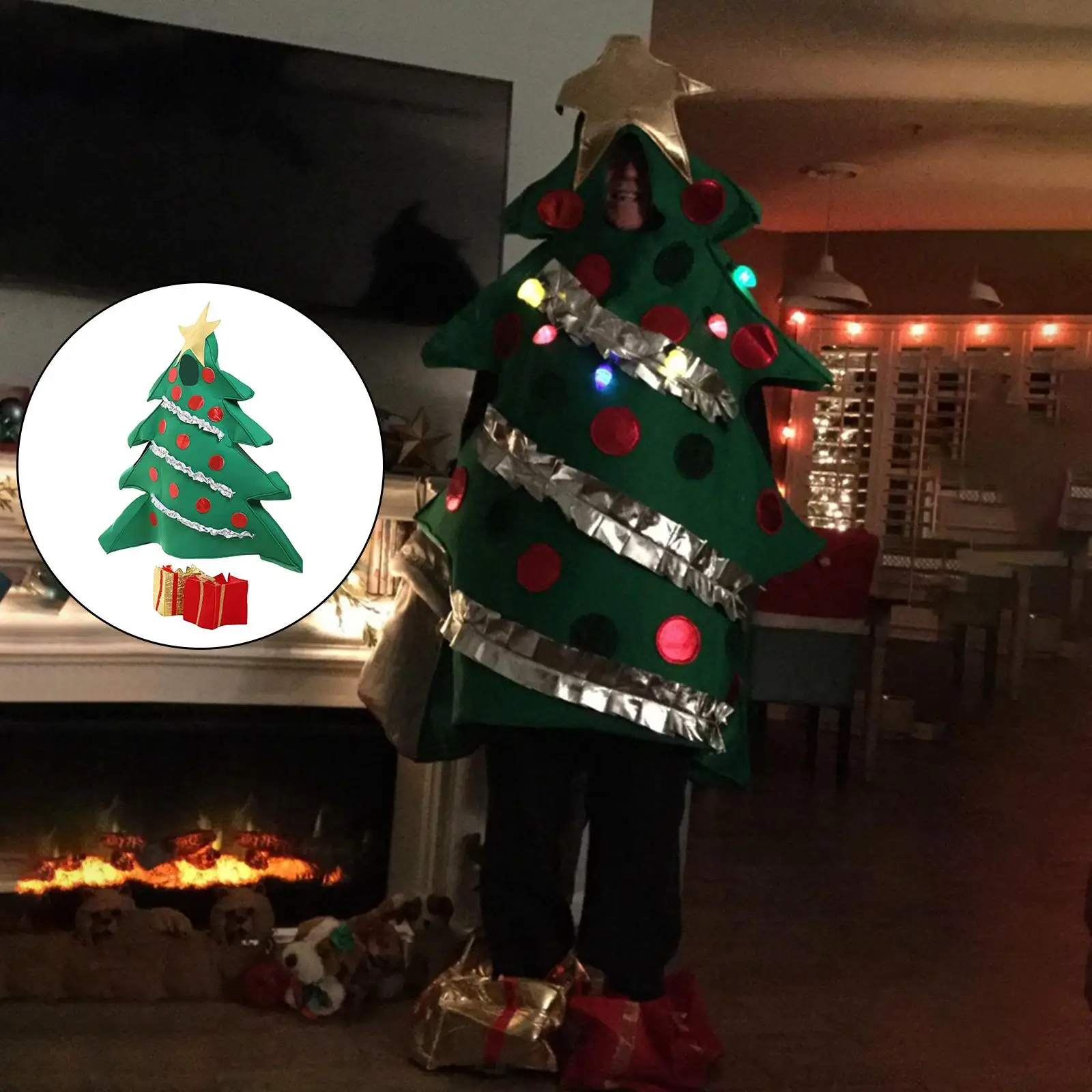 

Christmas Tree Costume Cosplay Adults Gift Shoe Covers Outfit Clothes for Role Play Masquerade Dress Stage Performance Party