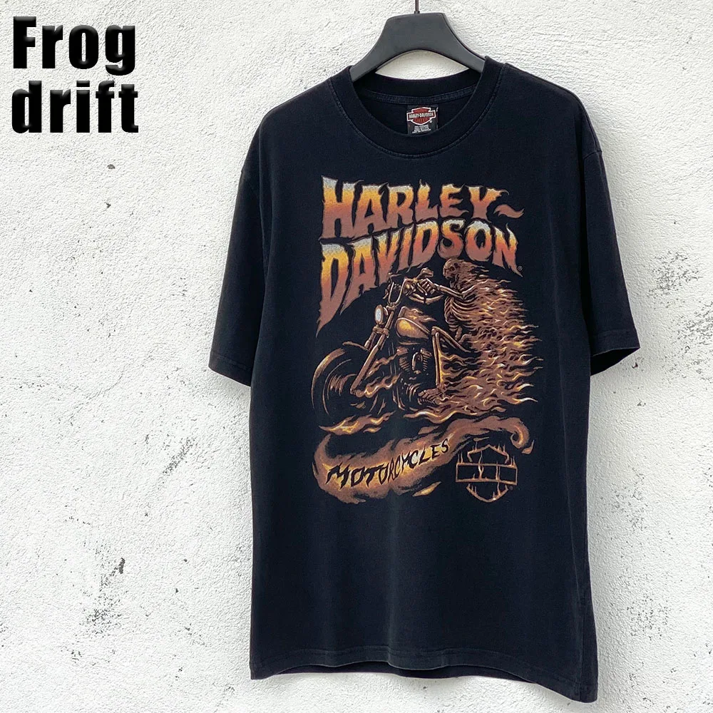 

Frog drift New Fashion Rock Brand Justin Bieber Vintage Loose Oversize Tshirt tee tops for men