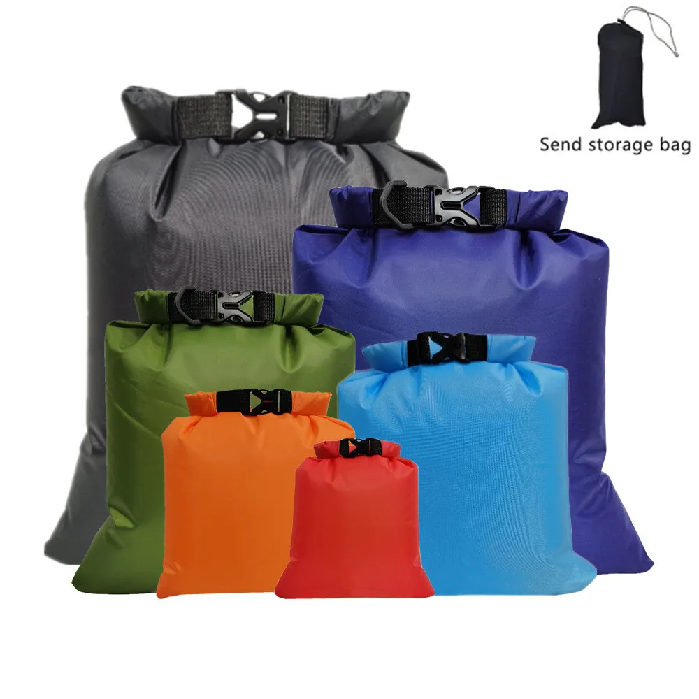 

6pcs/Set Outdoor Dry Waterproof Bag Dry Bag Sack Waterproof Floating Dry Gear Bags For Boating Fishing Rafting Swimming