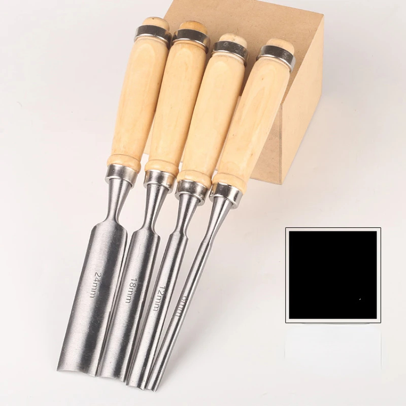 

4PCS Professional Wood Carving Chisel Carpentry Flat Chisels DIY Woodworking Woodcut Carving Knife