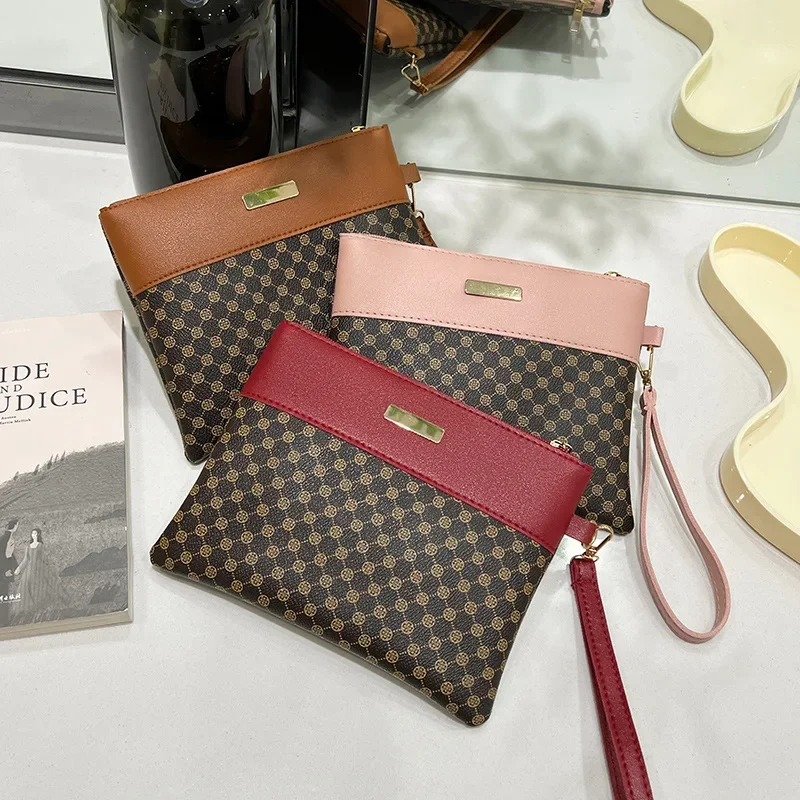 Элегантный Модный Дамский клатч с принтом кошелек контрастных цветов Корейская