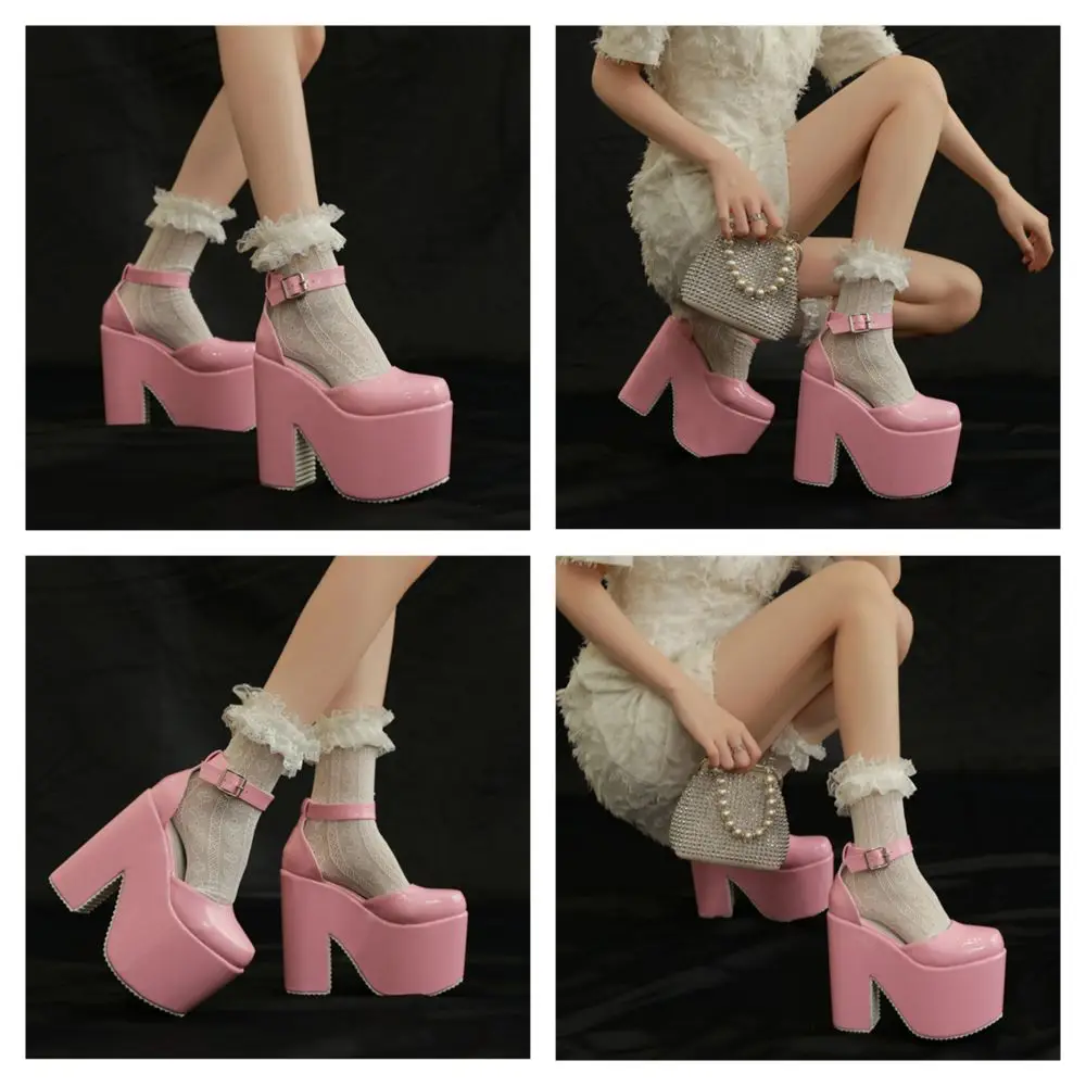 Женские сандалии на очень высокой платформе Классические босоножки массивном