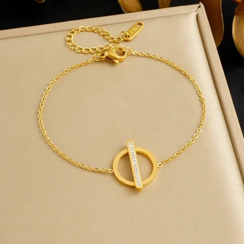 DIEYURO золотой браслет из нержавеющей стали