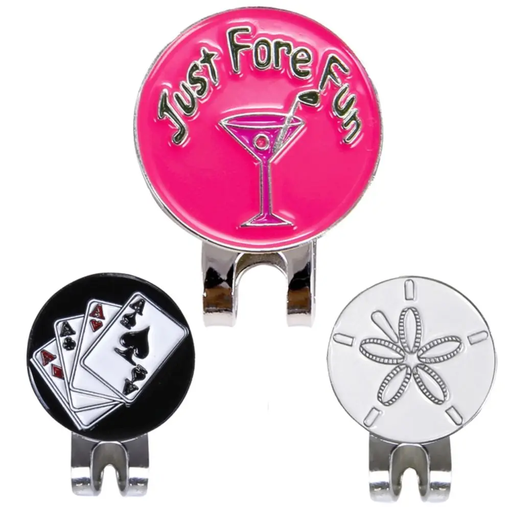 

1PC Hat Clip Pink Pattern Golf Equipment Electroplated Gold Golf Hat Clip Golf Cap Clip Golf Ball Marker Ball Coin Mark