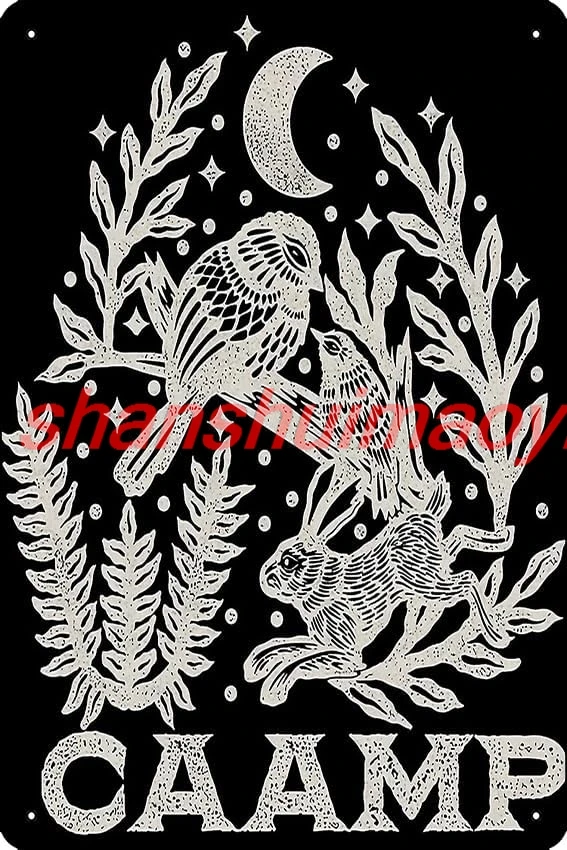 Плакат Caamp Merch металлическая жестяная вывеска 12 х 8 дюймов забавный человек пещера