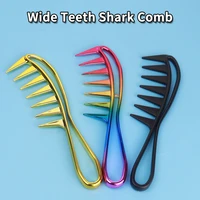 high quality salon wide teeth shark comb detangling wet hair curly hair styling tool
