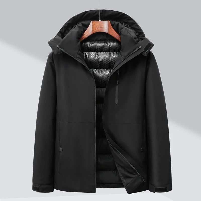 Мужская зимняя куртка утепленные флисовые куртки ветровка парки пальто съемные