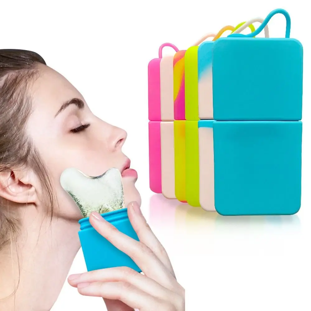 

Gua Sha Silicone Ice Face Roller Cold Therapy Lifting Contour Ice Cube Mold Beauty Brighten Facial Icing Massage Roller Body