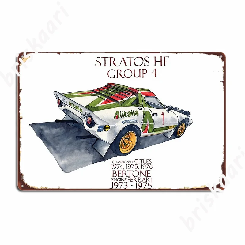

Металлический знак Lancia Stratos, персонализированный кинотеатр, гаражная пещера, украшение для паба, гаража, жестяные плакаты