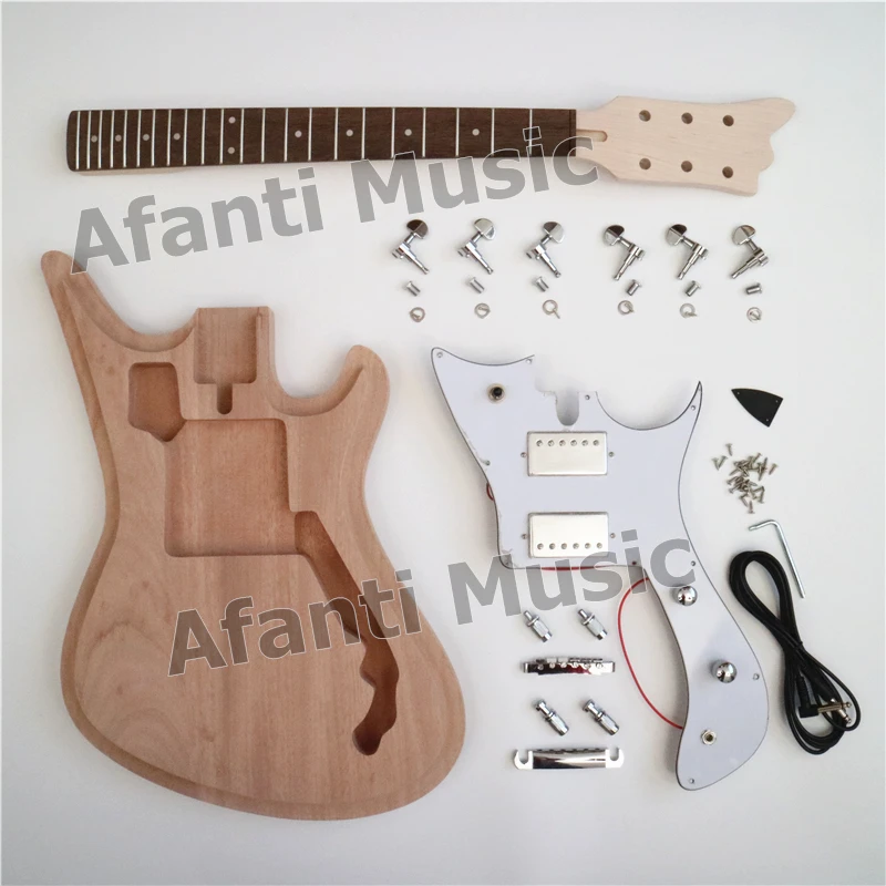 

Afanti Diy Unfinished Electric Guitar Kits Semi-finished Guitar Body Guitarra Kit With All Hardware Parts (ATM-055-02)