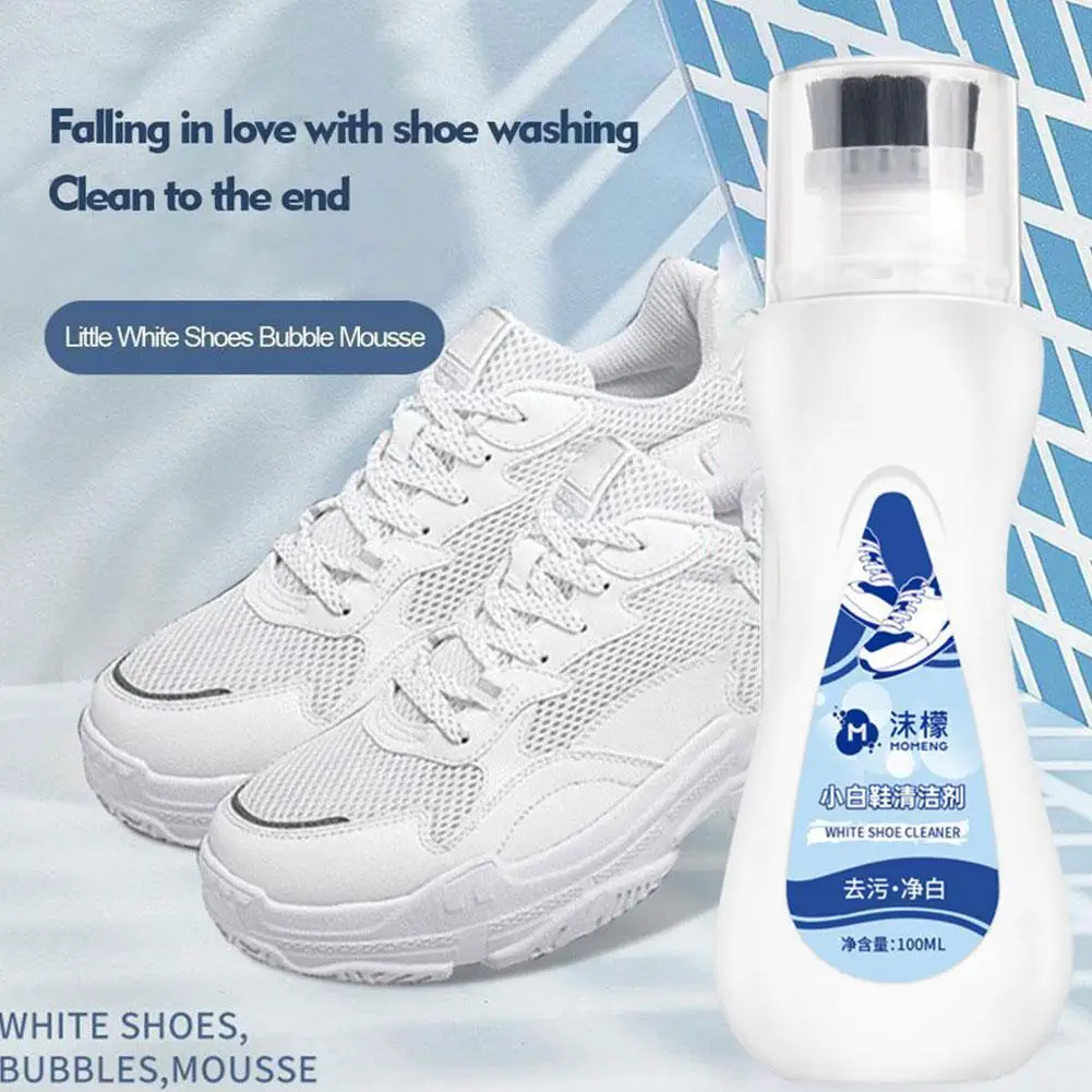 

С кисточкой, маленькая белая паста для очистки обуви, средство для ухода за спортивной обувью, яркое твердое средство для удаления пятен Z7M2