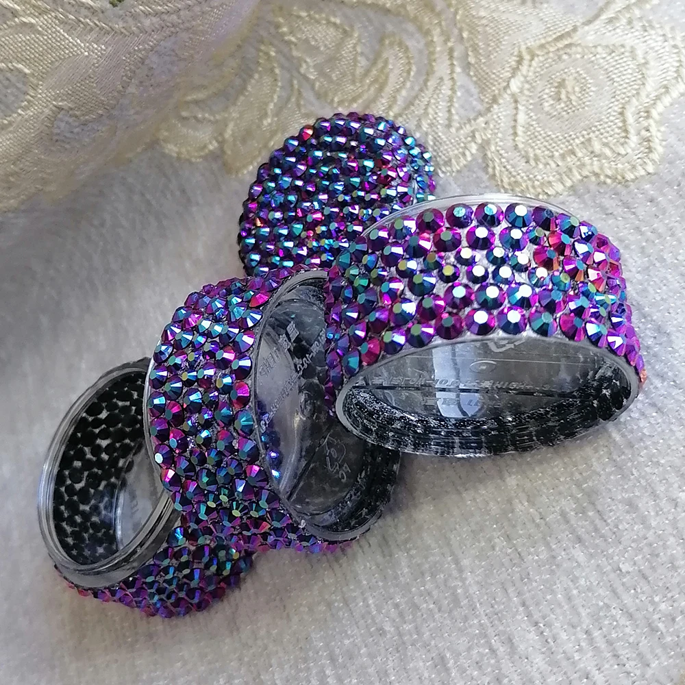 AB Blue Bling Стразы ручной работы роскошные прозрачные пластиковые ювелирные изделия