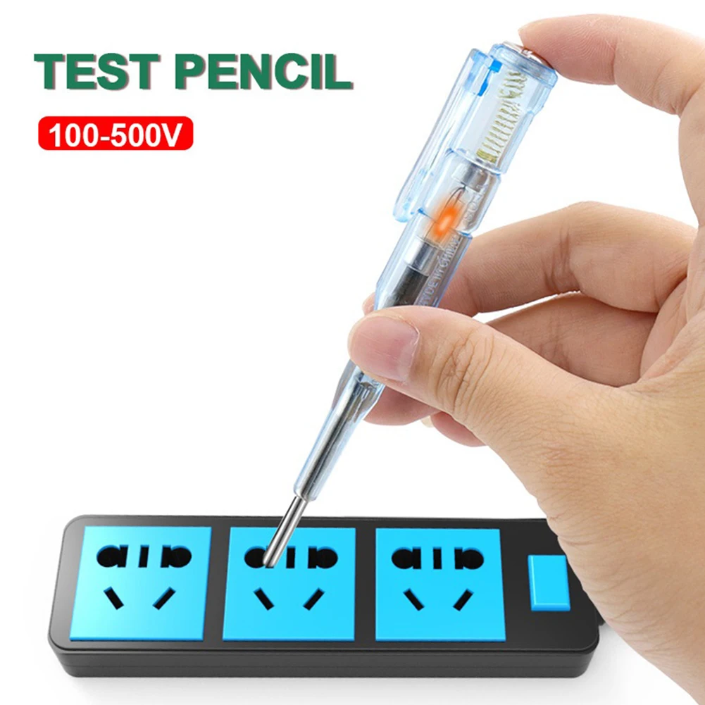

1pcs Intelligent Voltage Tester Pen 100-500V Induction Power Detector Pen Electrical Screwdriver Indicator Circuit Tester