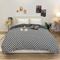1pc single double duvet cover quilt polyester reactive printing geometrical quilt cover bedding