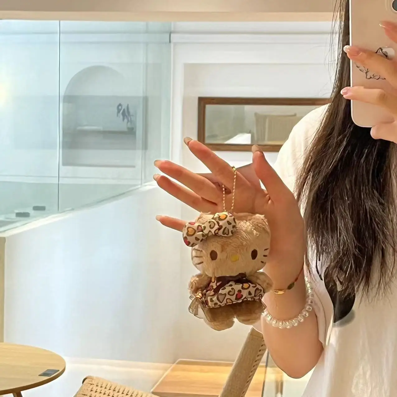 Коричневая юбка с леопардовым принтом Hello Kitty Limited Sanrio плюшевая кукла сумка для