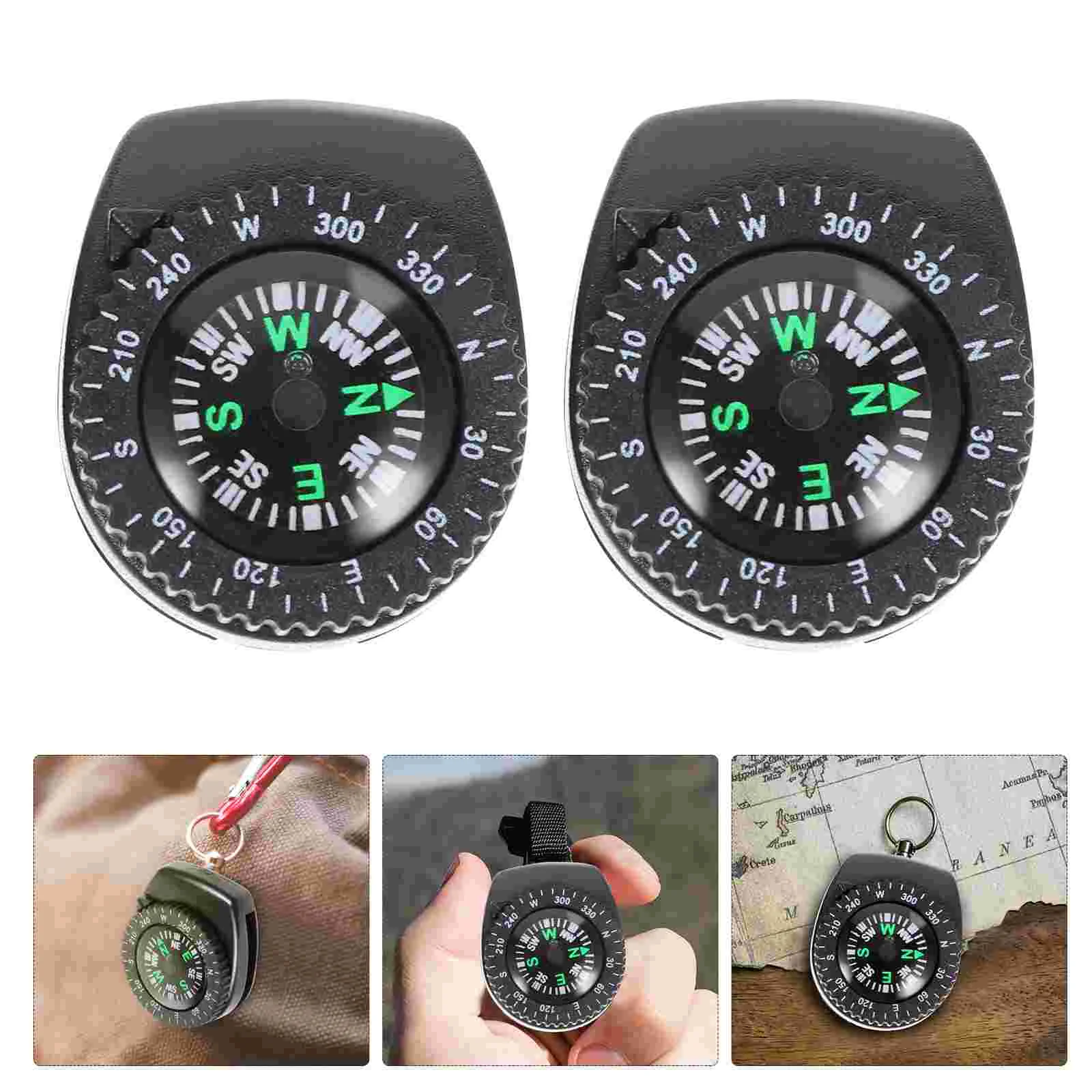 

2 PCS Compass for Watch Band Wrist Compass for Watch Strap Direction Pocket Compass Dial Slip- On Wrist Compass