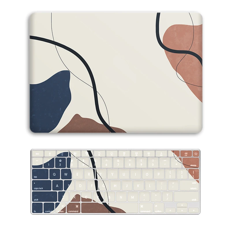 

1 SET INS Simple Style Laptop Case Protector For Macbook Notebook Cover With Keyboard Mask Customize For Macbook Case Decor